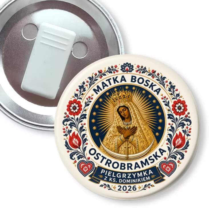 przypinka z żabką Pielgrzymka do Matki Boskiej Ostrobramskiej