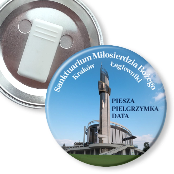 przypinka z żabką Pielgrzymka do Sanktuarium Miłosierdzia Bożego w Łagiewnikach