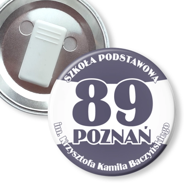 przypinka z żabką Szkoła Podstawowa nr 89 w Poznaniu