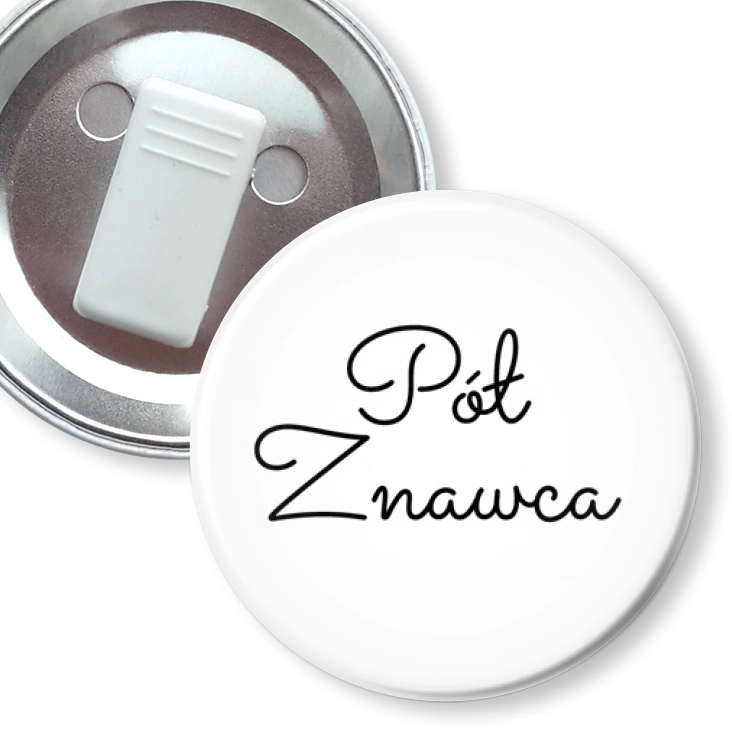 przypinka z żabką Pół znawca