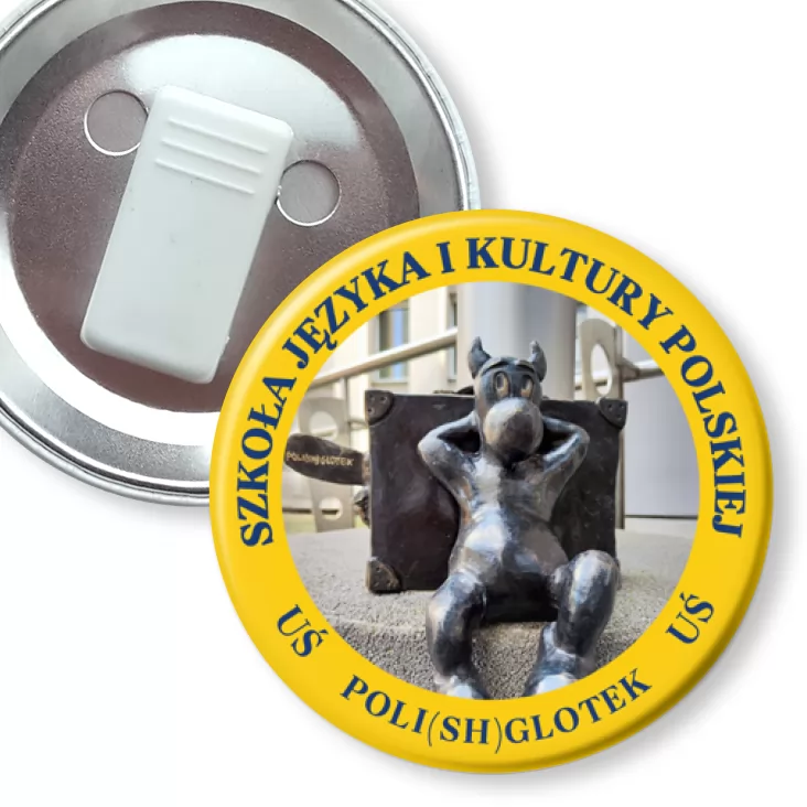 przypinka z żabką Polishglotek