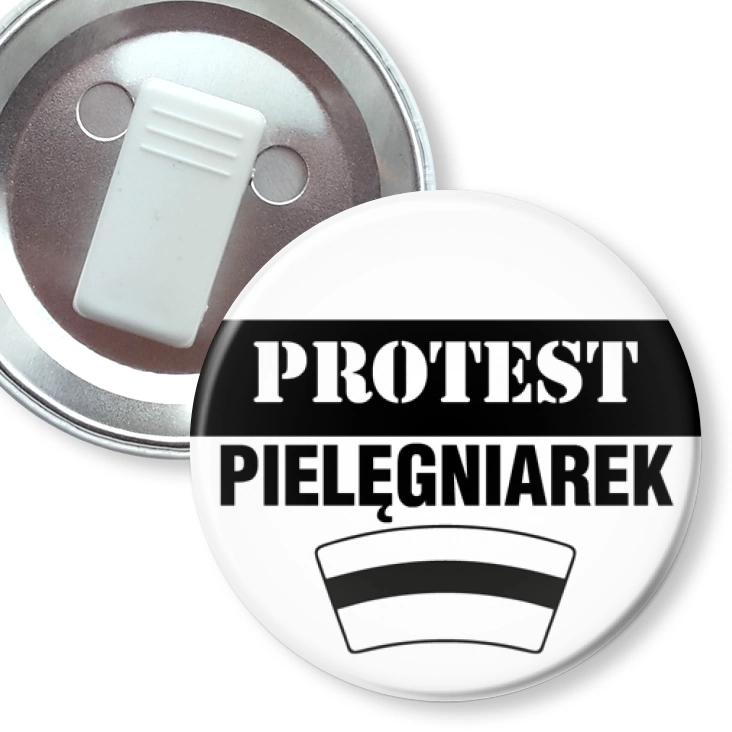 przypinka z żabką Protest pielęgniarek