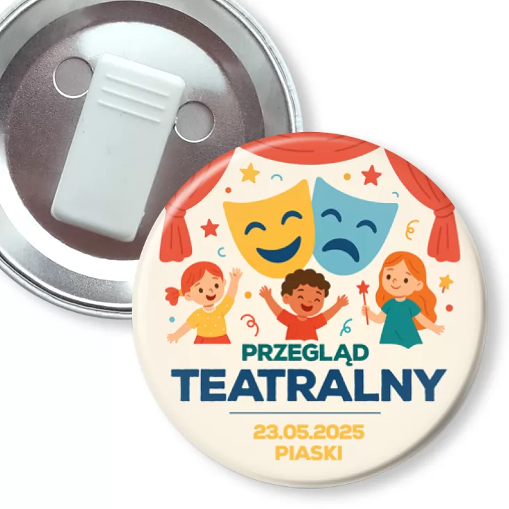 przypinka z żabką Przegląd Teatralny Piaski 2025