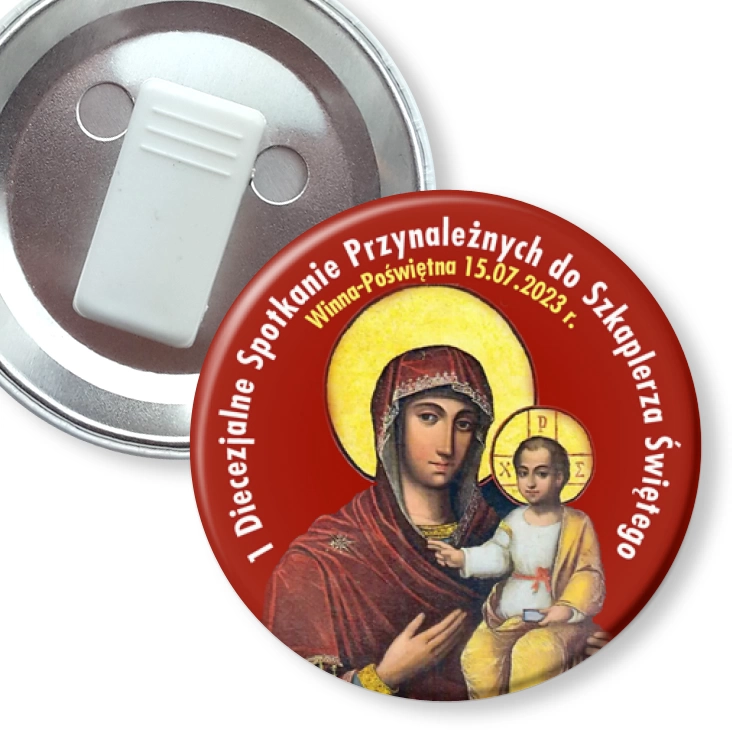 przypinka z żabką 1 Diecezjalne Spotkanie Winna Poświętna 2023