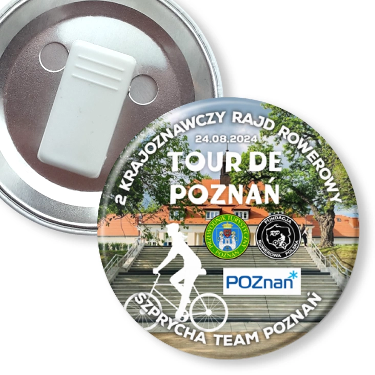 przypinka z żabką 2 Krajoznawczy Rajd Rowerowy Tour de Poznań 2024