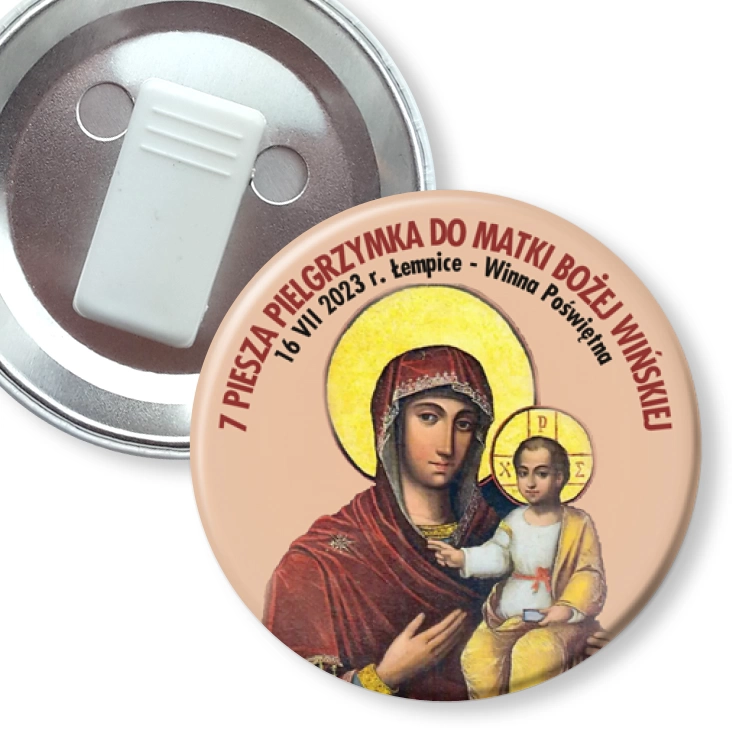 przypinka z żabką 7 Piesza Pielgrzymka do Matki Bożej Wińskiej