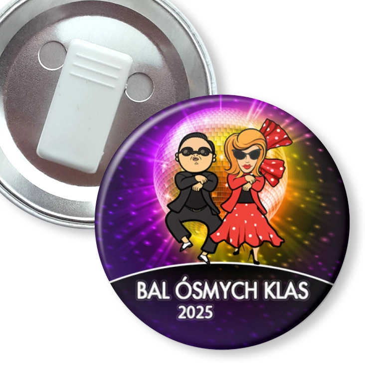 przypinka z żabką Bal Ósmych Klas gangnam style