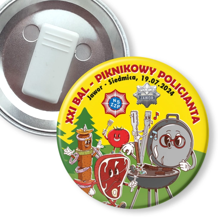 przypinka z żabką Bal Piknikowy Policjanta 2024