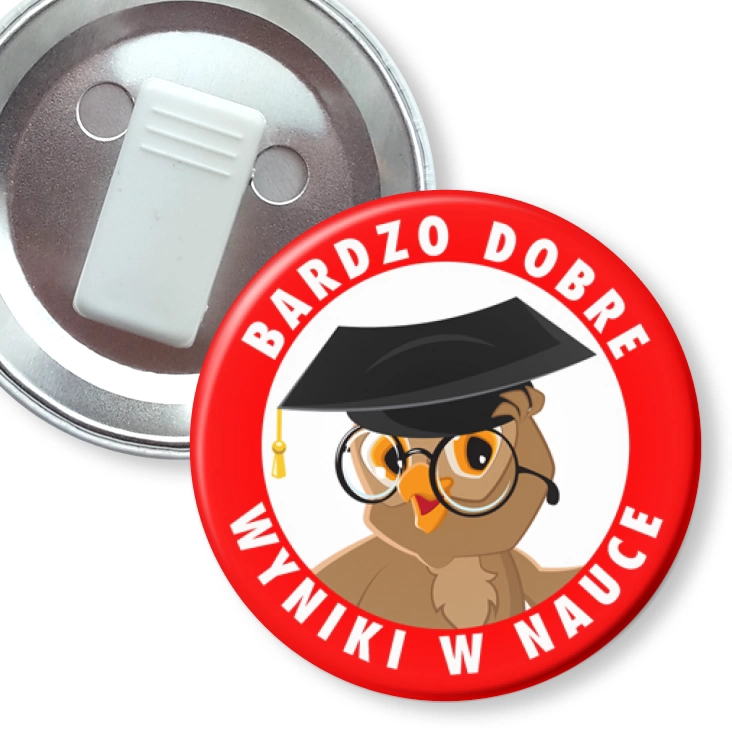 przypinka z żabką Bardzo dobre wyniki w nauce