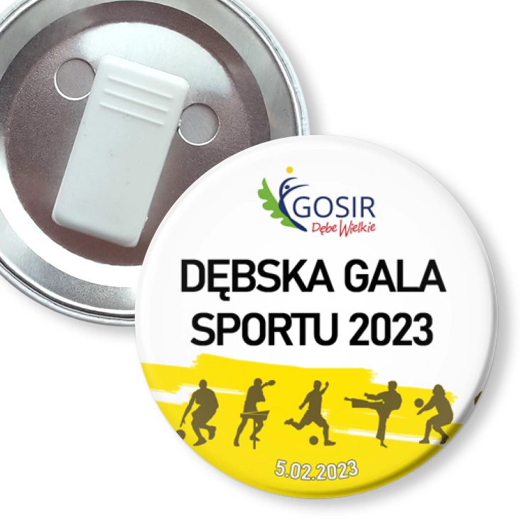 przypinka z żabką Dębska Gala Sportu 2023