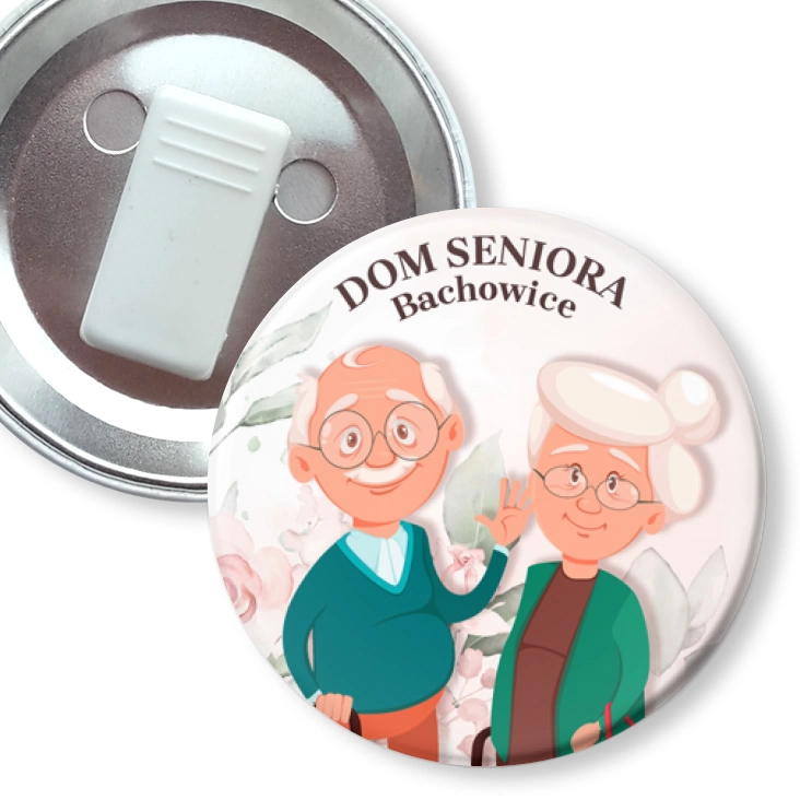 przypinka z żabką Dom Seniora Bachowice