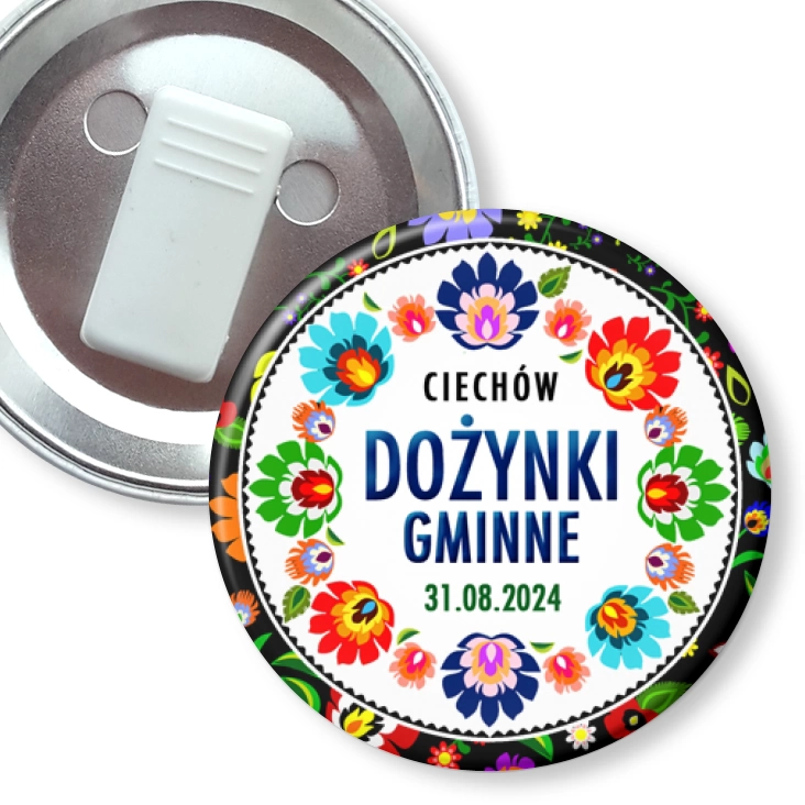 przypinka z żabką Dożynki Gminne Ciechów 2024