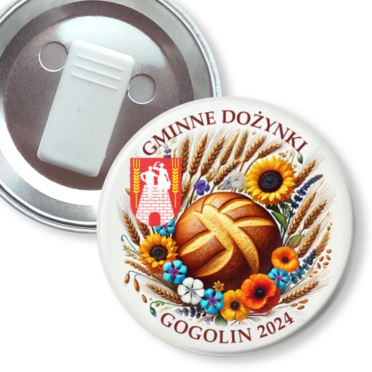 przypinka z żabką Dożynki Gminne Gogolin 2024