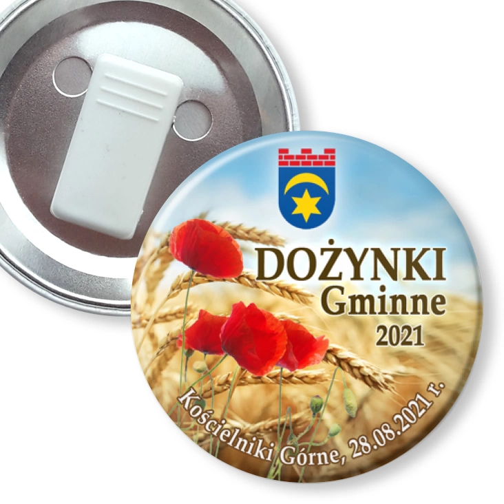 przypinka z żabką Dożynki Gminne - Kościelniki Górne