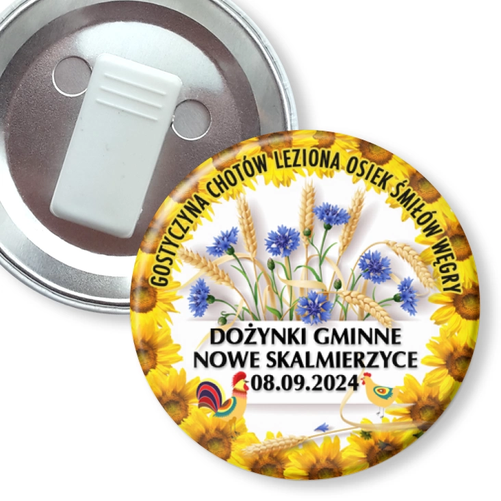 przypinka z żabką Dożynki Gminne Nowe Skalmierzyce