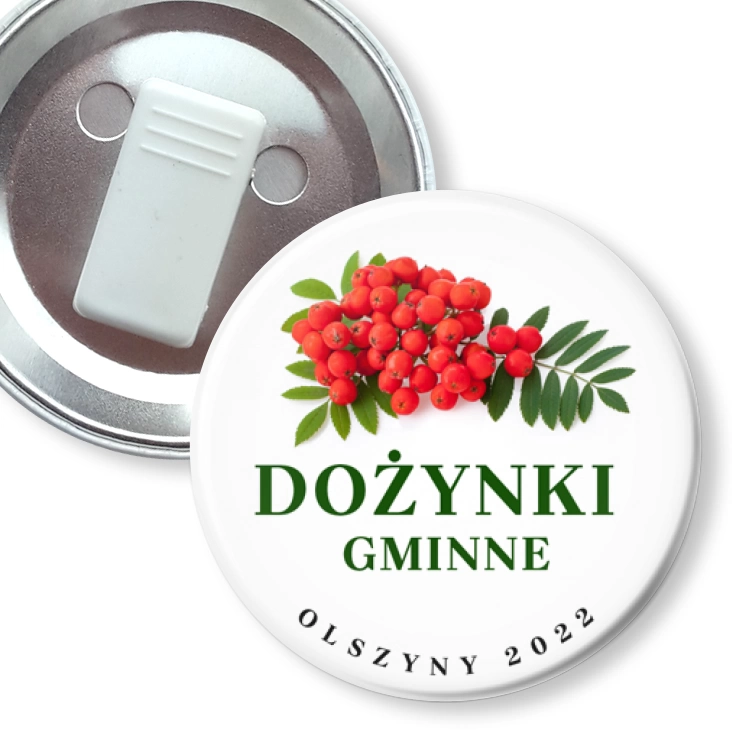 przypinka z żabką Dożynki Gminne Olszyny 2022