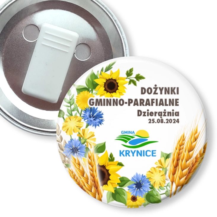 przypinka z żabką Dożynki Gminno-Parafialne Dzierążnia