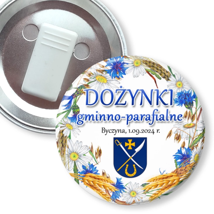 przypinka z żabką Dożynki gminno-parafialne Gmina Dobre 2024