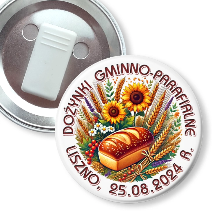 przypinka z żabką Dożynki Gminno-Parafialne Liszno 2024