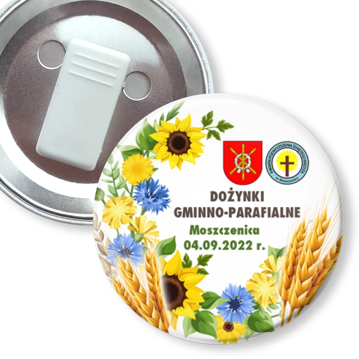 przypinka z żabką Dożynki Gminno-Parafialne Moszczenica 2022