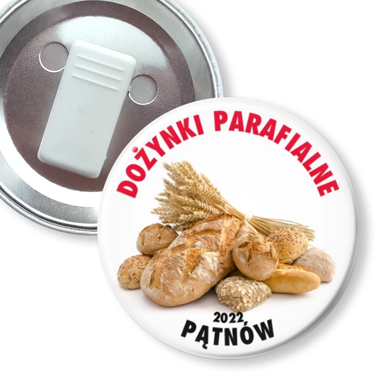 przypinka z żabką Dożynki Parafialne Pątnów 2022