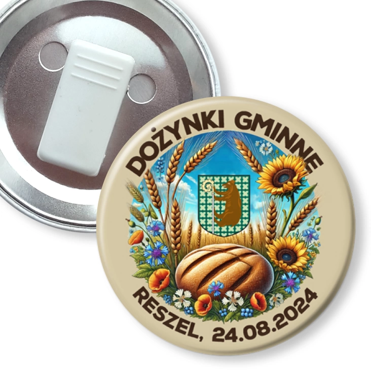 przypinka z żabką Dożynki Reszel 2024