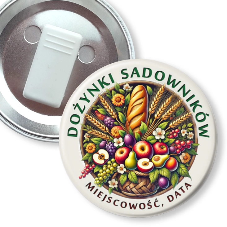 przypinka z żabką Dożynki Sadowników
