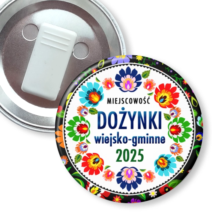 przypinka z żabką Dożynki wiejsko-gminne