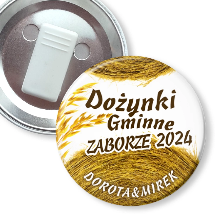 przypinka z żabką Dożynki Zaborze 2024