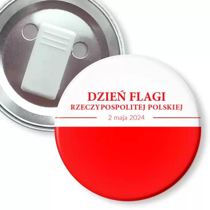 przypinka z żabką Dzień Flagi Rzeczypospolitej Polskiej flaga