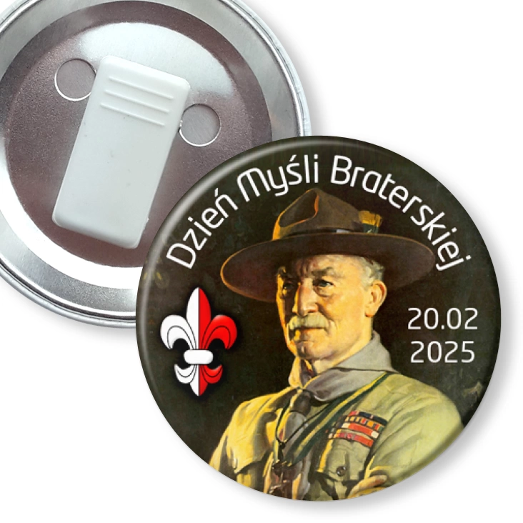 przypinka z żabką Dzień Myśli Braterskiej Robert Boden Powell