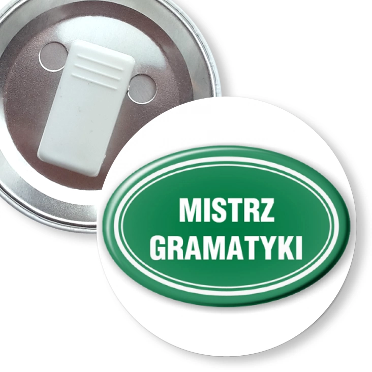 przypinka z żabką Mistrz gramatyki