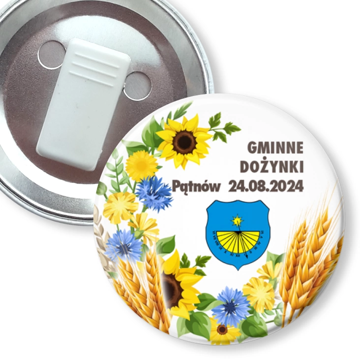 przypinka z żabką Gminne Dożynki Pątnów 2024