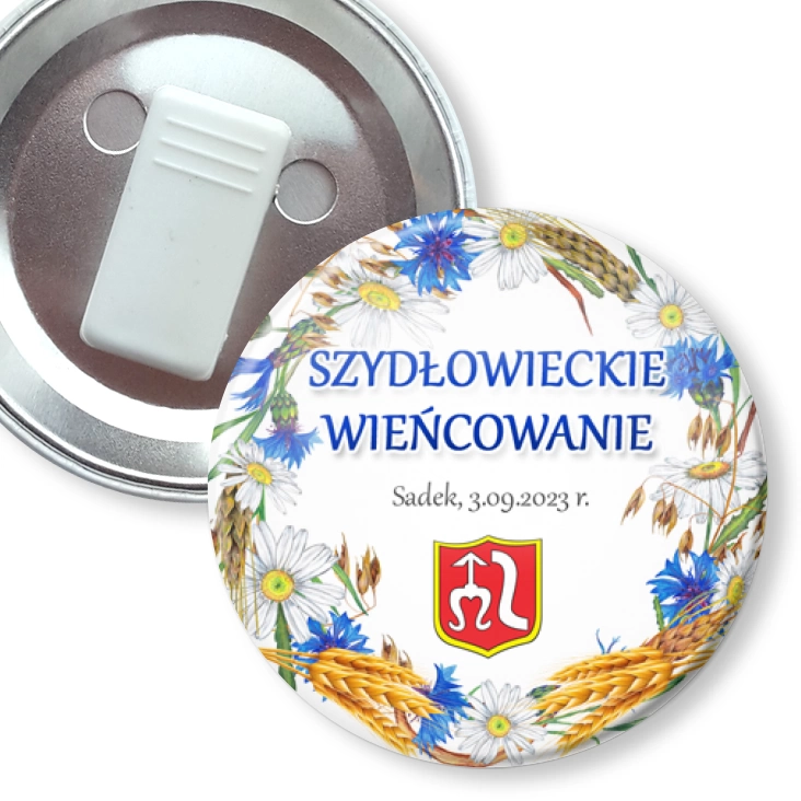przypinka z żabką Gminne Dożynki Szydłowiec