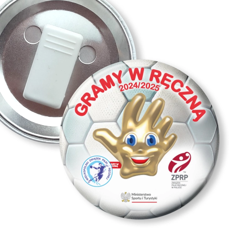 przypinka z żabką Gramy w ręczną 2024 2025
