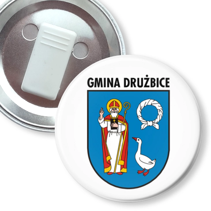 przypinka z żabką Herb Gmina Drużbice