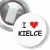 Przypinka z żabką I love Kielce