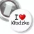 Przypinka z żabką I love Kłodzko