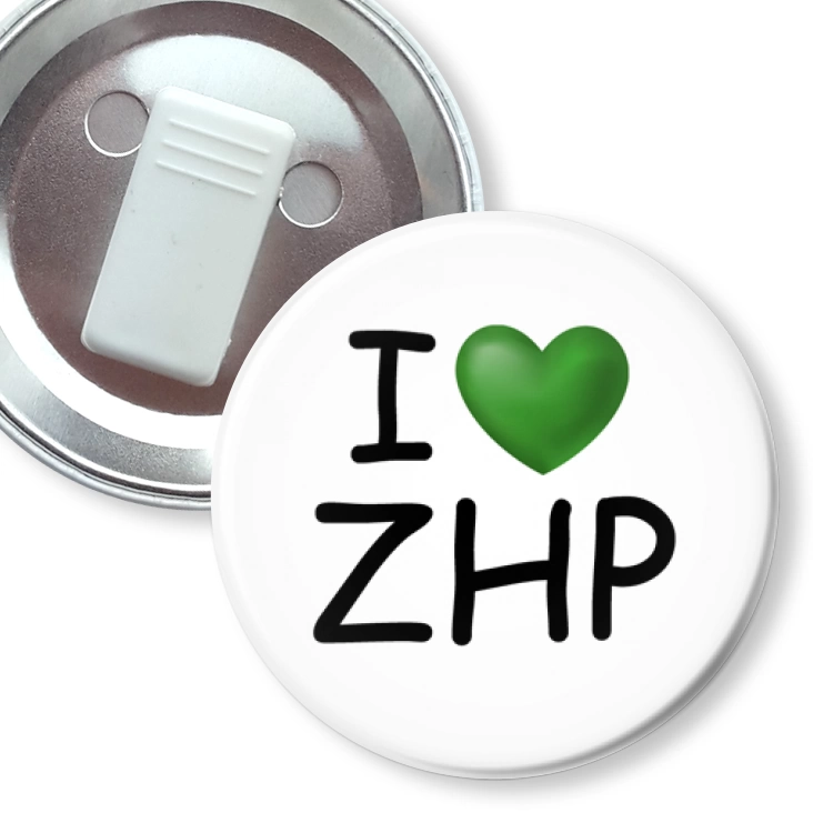 przypinka z żabką I love ZHP