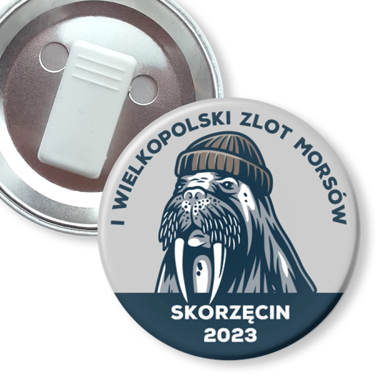 przypinka z żabką I Wielkopolski Zlot Morsów Skorzęcin 2023