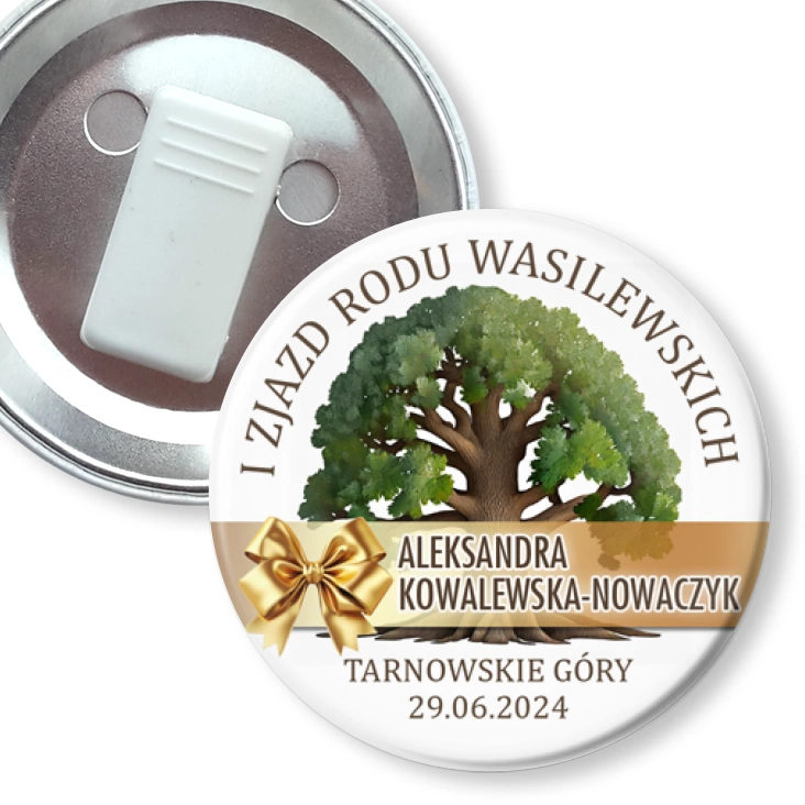 przypinka z żabką I Zjazd Rodu Wasilewskich