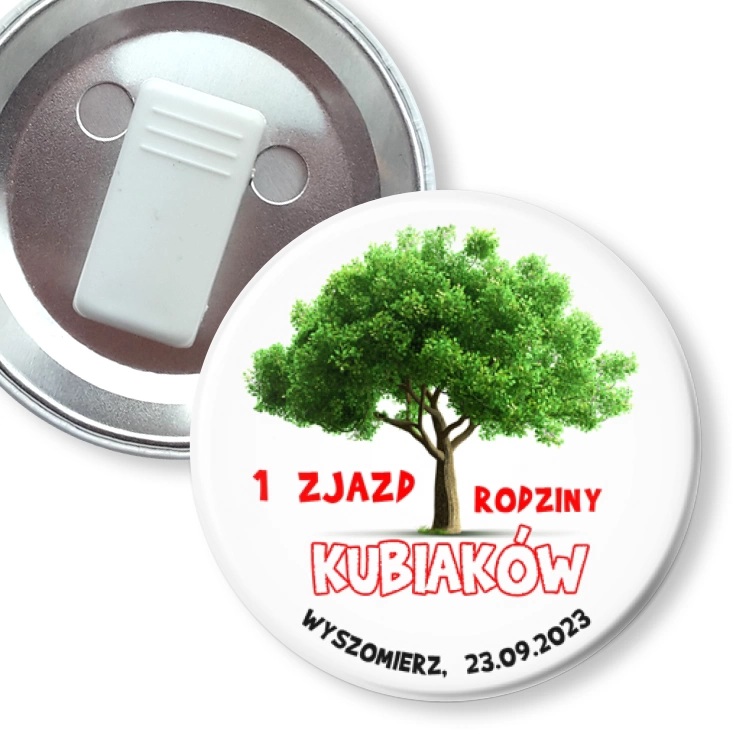 przypinka z żabką I Zjazd rodziny Kubiaków