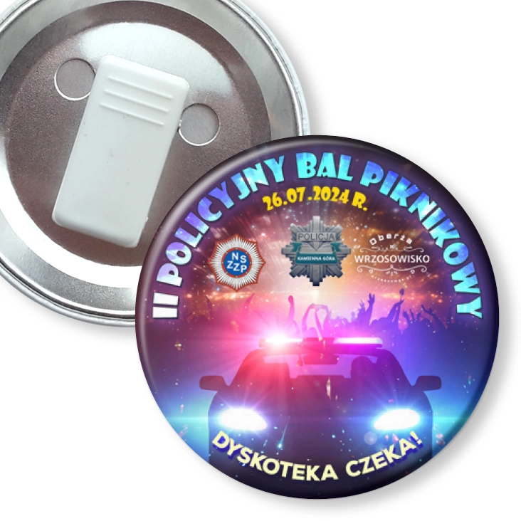 przypinka z żabką II Policyjny Bal Piknikowy 2024