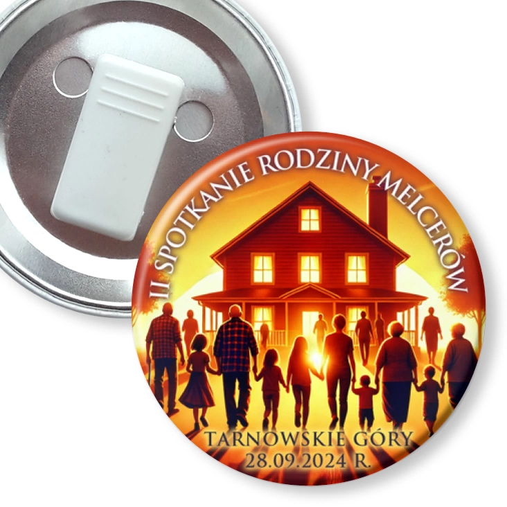 przypinka z żabką II Spotkanie Rodziny Melzerów