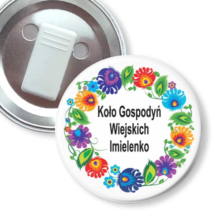 przypinka z żabką KGW Imielenko