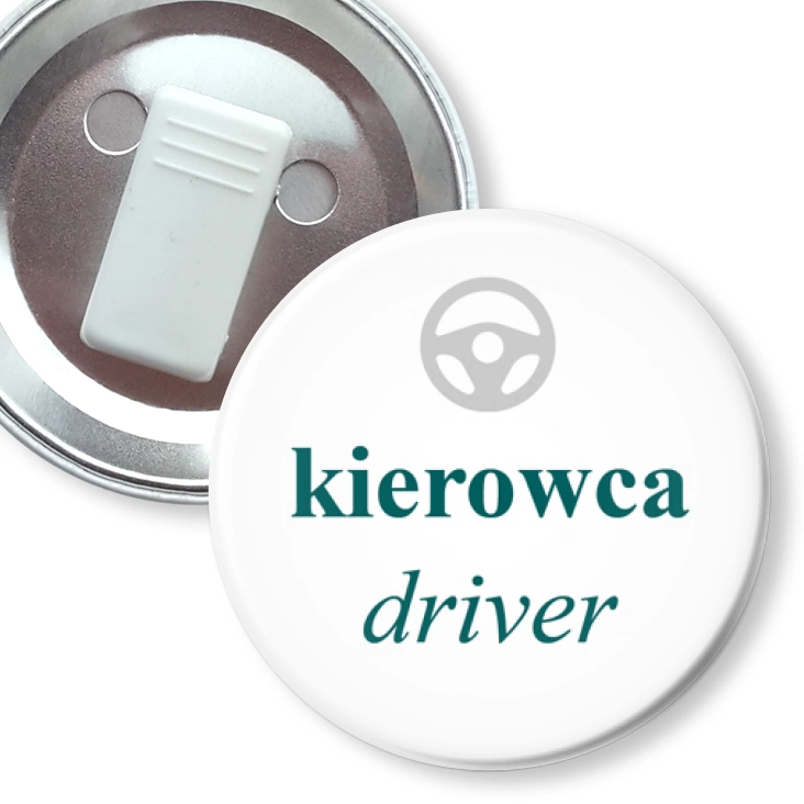 przypinka z żabką Kierowca driver