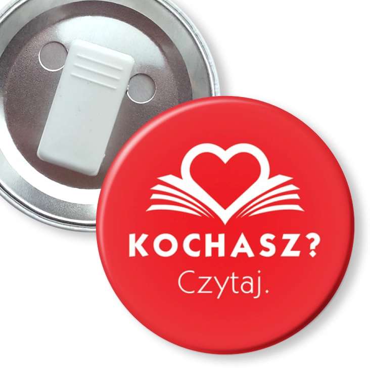 przypinka z żabką Kochasz? Czytaj