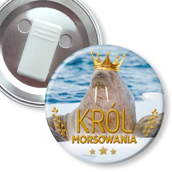 przypinka z żabką Król morsowania