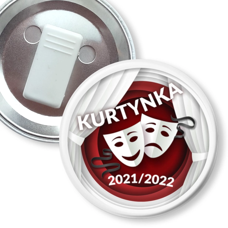 przypinka z żabką Kurtynka 2021-2022