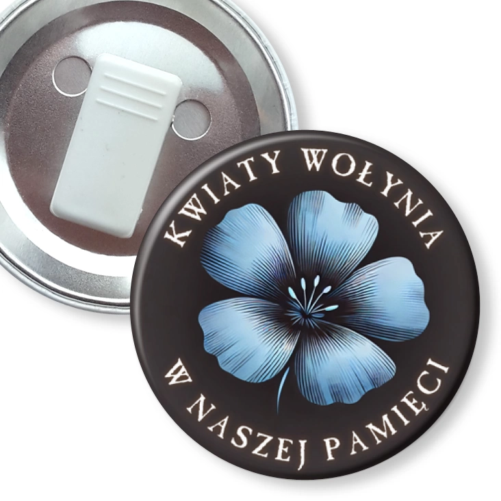 przypinka z żabką Kwiaty Wołynia